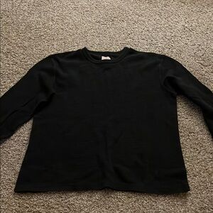 Merona Black Crewneck Sweater Classic Knit